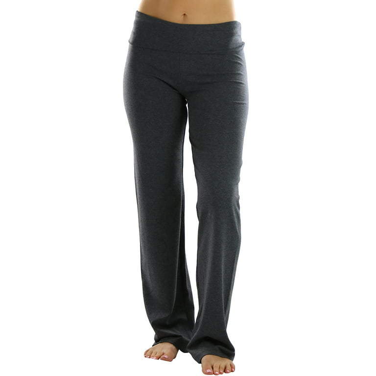 ToBeInStyle Women's Cotton Foldover Waistband Yoga Pant Leggings