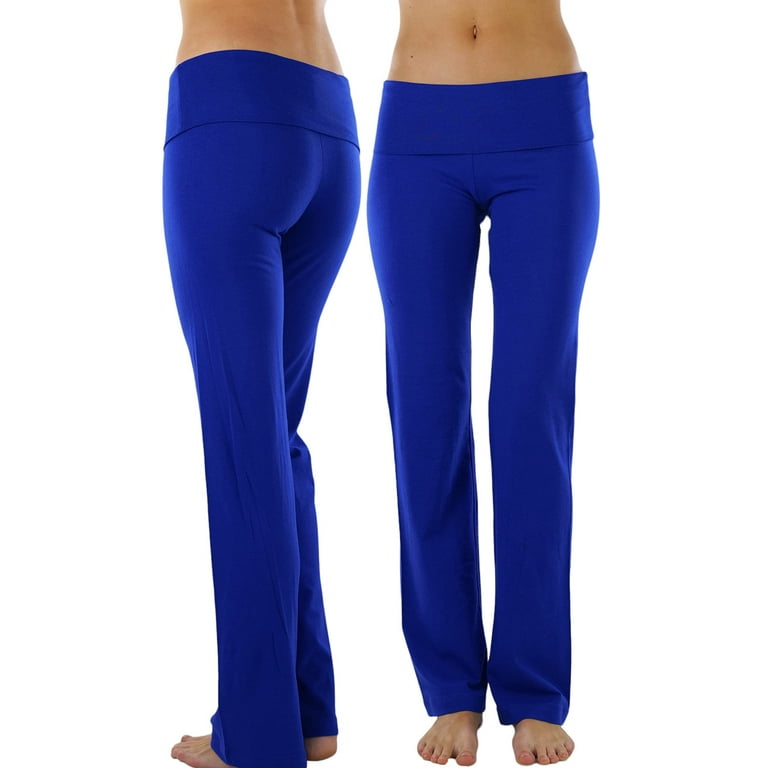ToBeInStyle Women's Low Rise Sweatpants w/ Fold-Over Waistband