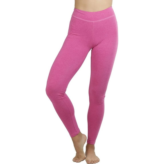 ToBeInStyle Women's Medium Weight Classic Breathable Cotton Legging - Heather Red - Medium