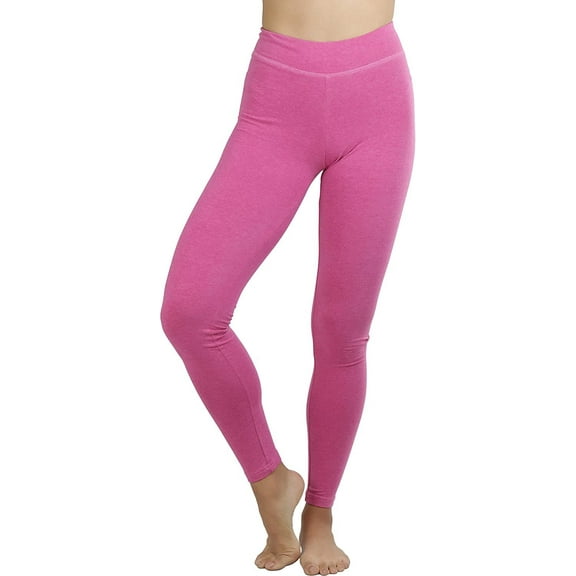 ToBeInStyle Women's Medium Weight Classic Breathable Cotton Legging - Heather Red - Medium