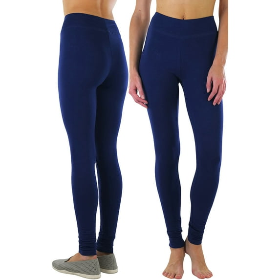 ToBeInStyle Women's Medium Weight Classic Breathable Cotton Legging - Navy - Small