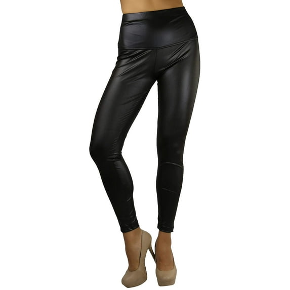 ToBeInStyle Women's Metallic High Waisted Treggins