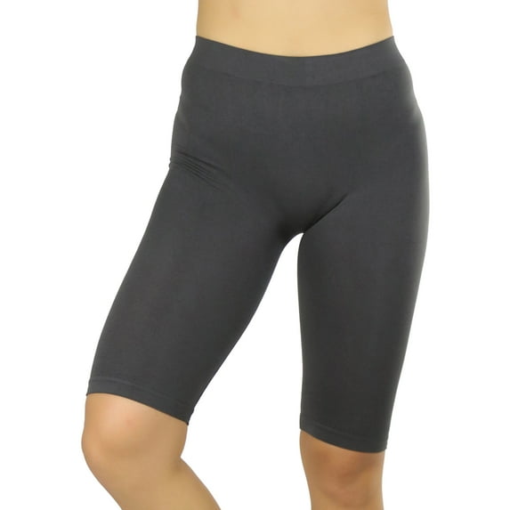 ToBeInStyle Women's Nylon 19" Knee Length Legging Shorts