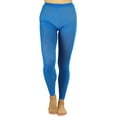thumbnail image 1 of ToBeInStyle Women's Opaque Ankle Long Elastic Tights - Turquoise - One Size, 1 of 5
