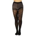 thumbnail image 1 of ToBeInStyle Women's Opaque Diamond Pattern Pantyhose - Black, 1 of 7