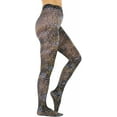 thumbnail image 1 of ToBeInStyle Women's Opaque Multicolor Animal And Floral Print Grey Pantyhose - One Size, 1 of 7