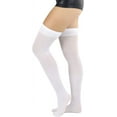 thumbnail image 1 of ToBeInStyle Women's Opaque Nylon Thigh Highs - White - One Size, 1 of 5