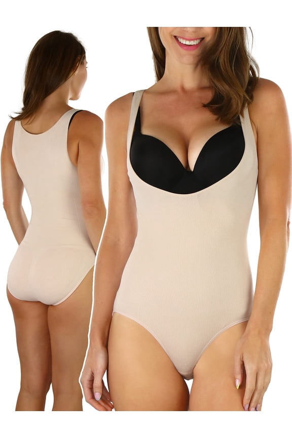 Women's Open Bust Shoulder Strap Body Shapewear