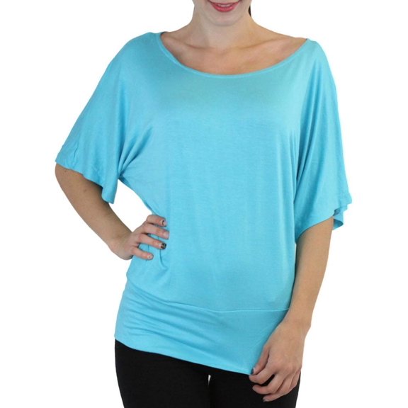 ToBeInStyle Women's Oversized Off The Shoulder Dolman Blouse