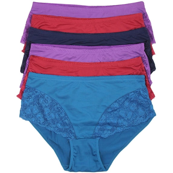 ToBeInStyle Women's Pack Of 6 High Waisted Briefs