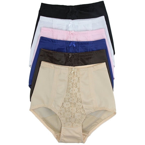 ToBeInStyle Women's Pack Of 6 High Waisted Control Briefs