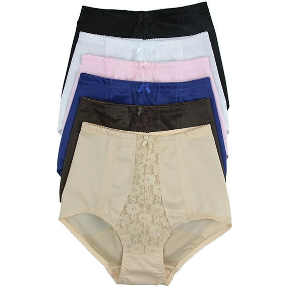 ToBeInStyle Women's Pack Of 6 High Waisted Control Briefs