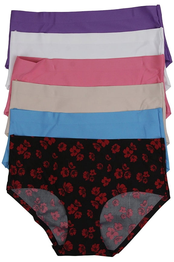 Women's Pack Of 6 Laser Cut Panties