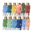 thumbnail image 1 of ToBeInStyle Women's Pack of 2 Randomly Assorted Long Sleeve T-Shirts - 3XL, 1 of 7