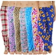 thumbnail image 1 of ToBeInStyle Women's Pack of 2 Randomly Assorted Printed Design Fleece Lined Pajama Bottoms - Large, 1 of 6