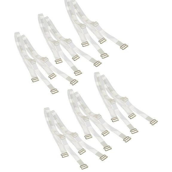 ToBeInStyle Women's Pack of 6 Clear Invisible Bra Straps
