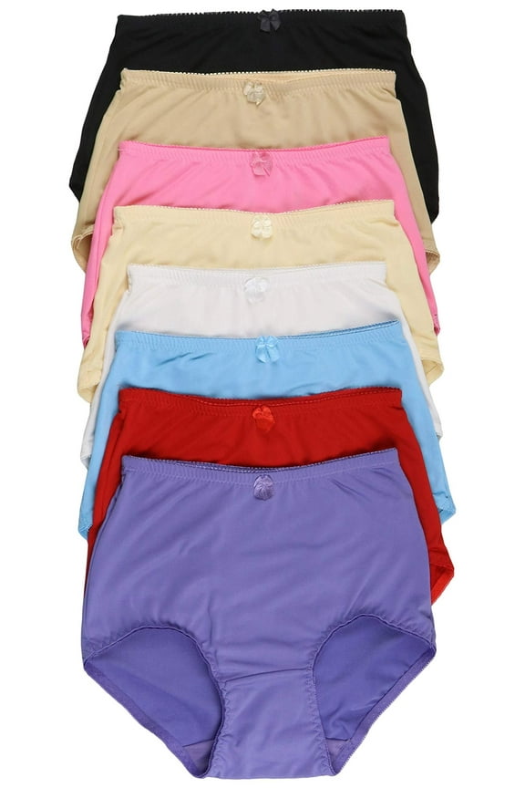 Women's Pack of 6 High-Rise Girdle Panties - Simple Basics - L