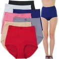 thumbnail image 1 of ToBeInStyle Women's Pack of 6 High-Rise Girdle Panties - Soft & Bright Ensemble - L, 1 of 7