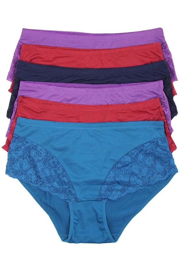 Women's Pack of 6 High Waisted Briefs