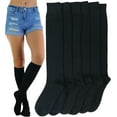 thumbnail image 1 of ToBeInStyle Women's Pack of 6 Knee High Socks, 1 of 5