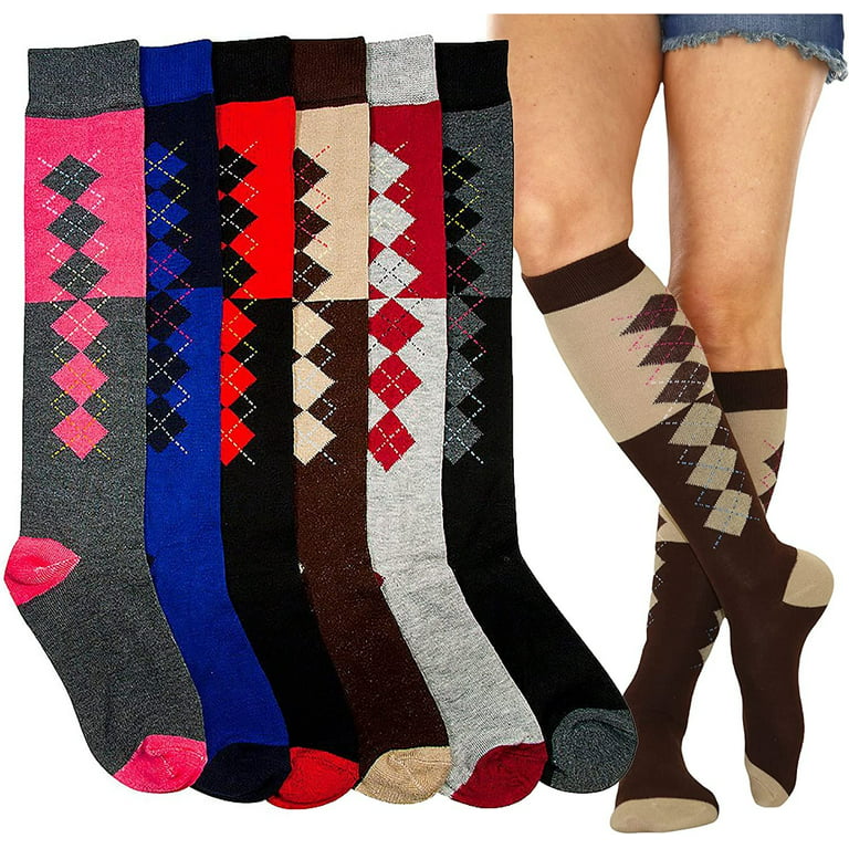 ToBeInStyle Women's Pack of 6 Knee High Socks 