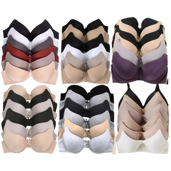 ToBeInStyle Women's Pack of 6 Mystery Bras - Basics - Size 30A