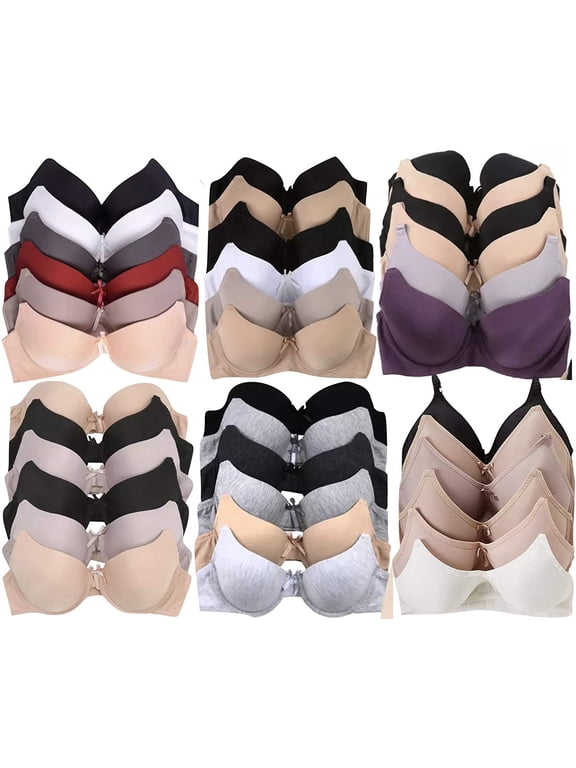 Women's Pack of 6 Mystery Bras - Basics - Size 34C