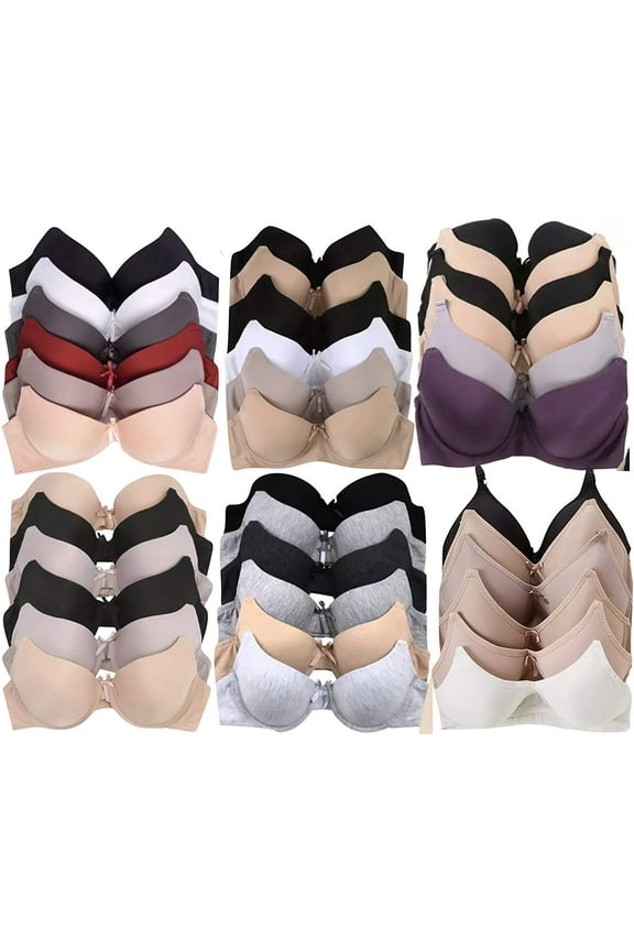 Women's Pack of 6 Mystery Bras - Basics - Size 36C