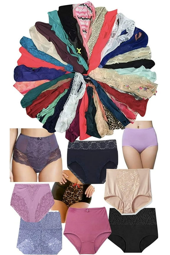 Women's Pack of 6 Mystery Panties - Briefs - L