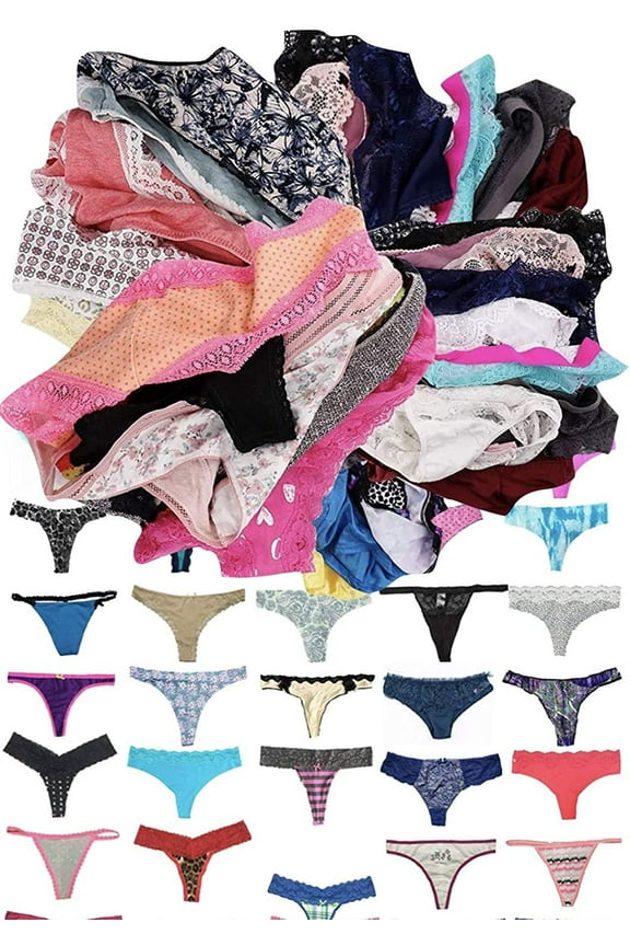 Women's Pack of 6 Mystery Panties - Thongs - XL