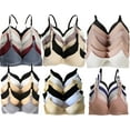thumbnail image 1 of ToBeInStyle Women's Pack of 6 Random Assorted Print Wireless Bras - Basics - 34C, 1 of 7