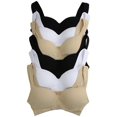 thumbnail image 1 of ToBeInStyle Women's Pack of 6 Seamless Solid Color Push Up Bras, 1 of 7