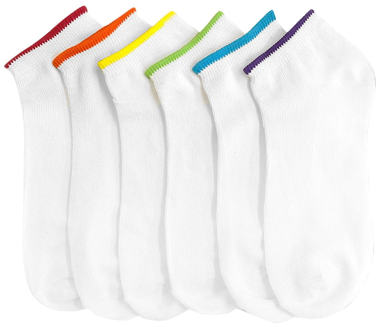 TOBEINSTYLE Women's Pack of 6 Stretchy Poly-Spandex Blend Socks