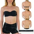 thumbnail image 1 of ToBeInStyle Women's Padded Wired Bra with Clear Convertible Straps - Black - 40C, 1 of 5
