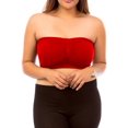 thumbnail image 1 of ToBeInStyle Women's Plus Size Bandeau Wire Free Shirred Center Tube Bras, 1 of 2