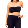 thumbnail image 1 of ToBeInStyle Women's Plus Size Bandeau Wire Free Shirred Center Tube Bras, 1 of 1