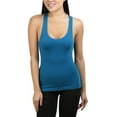 thumbnail image 1 of ToBeInStyle Women's Racerback Elastic Form Fitting Tank Top - Forest Teal - One Size, 1 of 3
