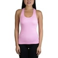 thumbnail image 1 of ToBeInStyle Women's Racerback Elastic Form Fitting Tank Top - New Pink - One Size, 1 of 4