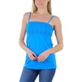 thumbnail image 1 of ToBeInStyle Women's Removable Straps Tube Bandeau Tops - Turquoise, 1 of 7