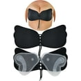 thumbnail image 1 of ToBeInStyle Women's Reusable Velcro and Adhesive Angel Wing Bra - Black - D-Cup, 1 of 7