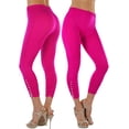 thumbnail image 1 of ToBeInStyle Women's Rhinestone Accent Ruched Capri Leggings, 1 of 7