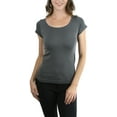 thumbnail image 1 of ToBeInStyle Women's Roundneck Short Sleeve Top, 1 of 3