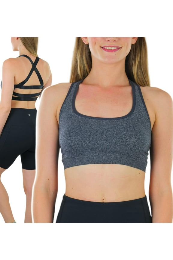 Women's Seamless Mesh Racerback Sports Bras