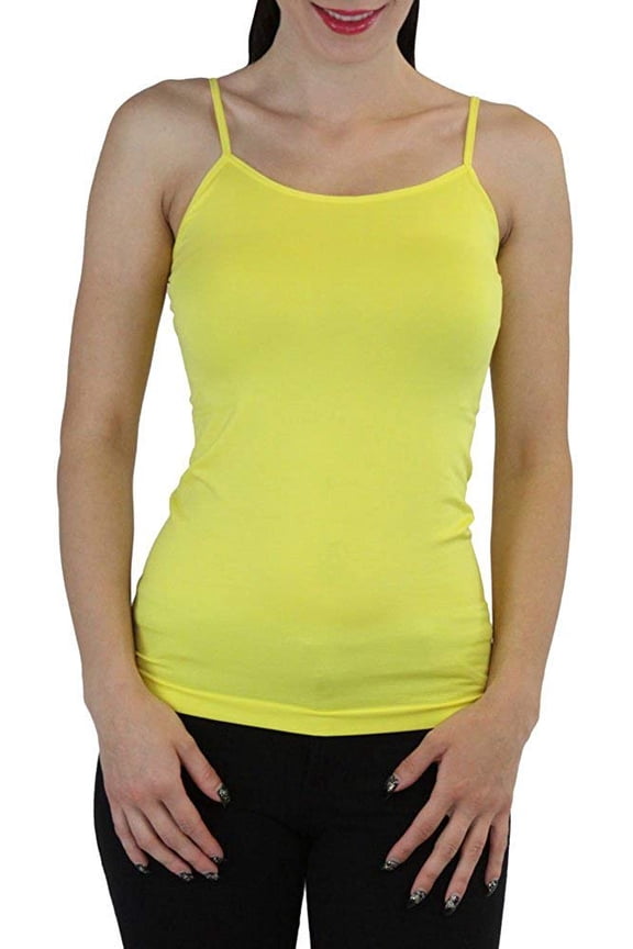 Women's Seamless Shaping Spaghetti Strap Camisole - Yellow - One Size: Regular
