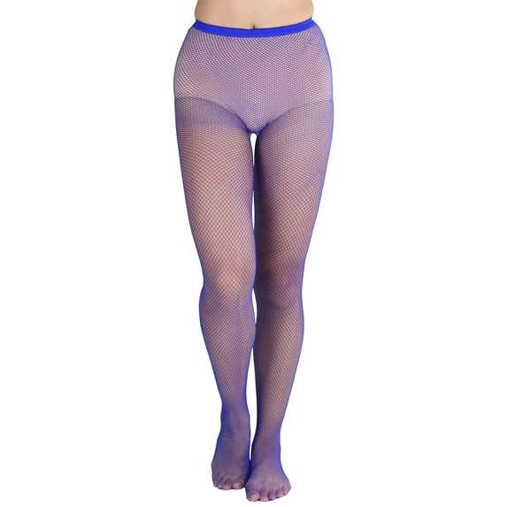 ToBeInStyle Women's Sexy Fishnet Pantyhose Sheers Hosiery - Royal Blue - One Size