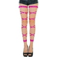 thumbnail image 1 of ToBeInStyle Women's Shiny Criss Cross Garter Leg Wrap Set - Hot Pink, 1 of 7