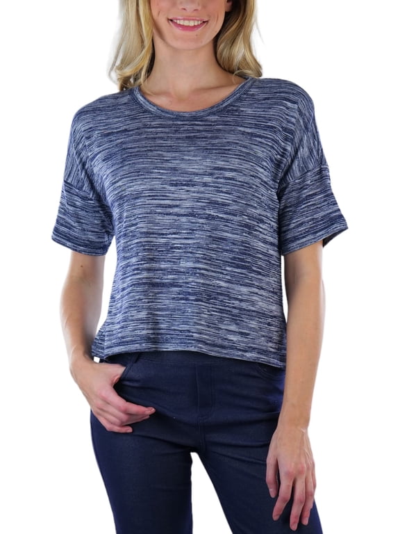 Women's Short Sleeve Hacci Sweater