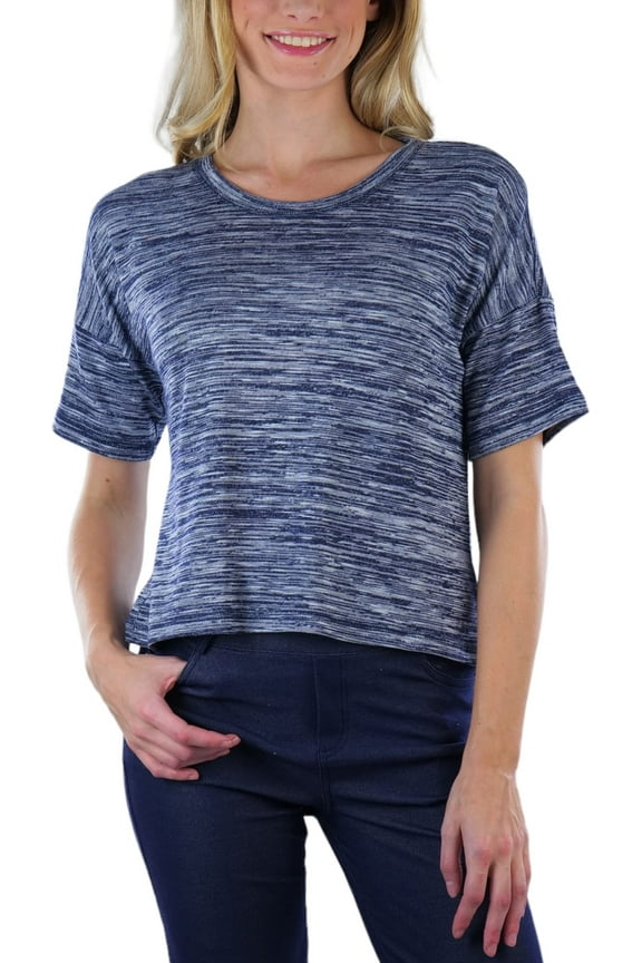 Women's Short Sleeve Hacci Sweater