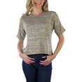 thumbnail image 1 of ToBeInStyle Women's Short Sleeve Hacci Sweater, 1 of 7