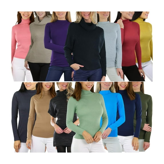 ToBeInStyle Women's Single Randomly Selected Mock Neck Sweater - Large